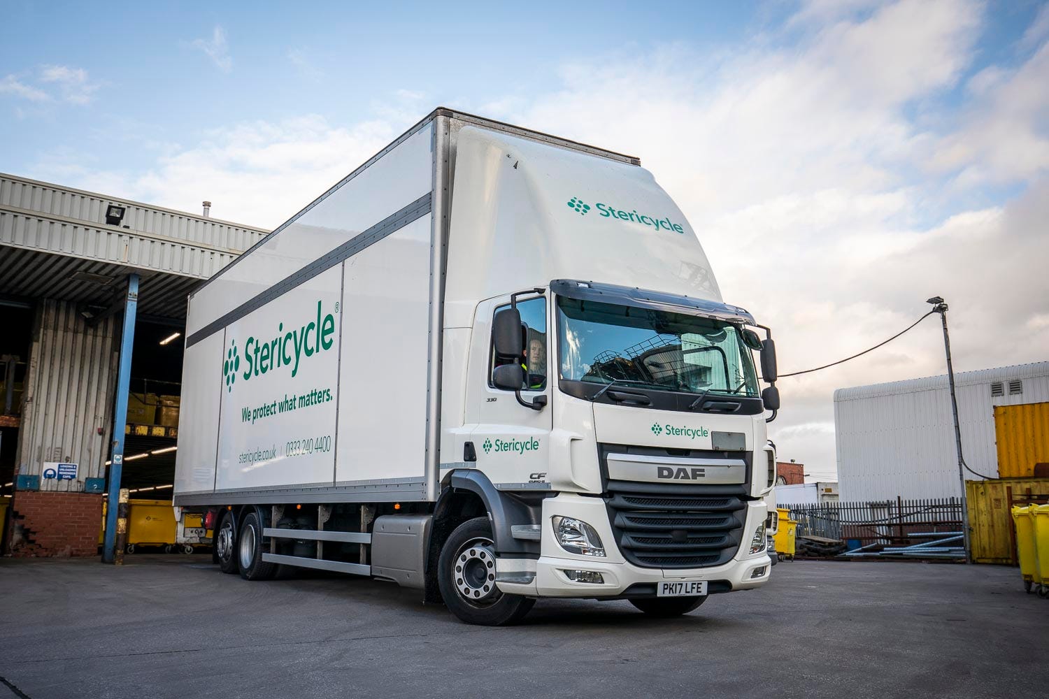 stericycle medical waste collection truck