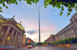 Dublin, Ireland center symbol - spire and  General Post Office