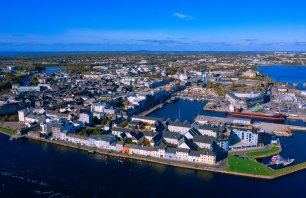 Galway cityscape aerial view Ireland